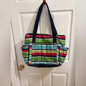 Thirty-One Gifts "New Day Tote" in the Preppy Pop pattern.